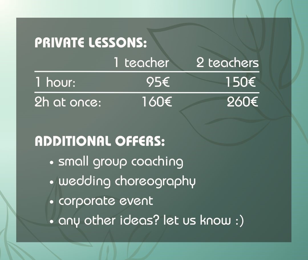 Preise für Zouk Privatstunden